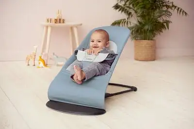 BabyBjörn Balance Soft Vippestol, Blå/Grå 2 BabyBjörn Balance Soft Vippestol, Blå/Grå - Bilde 2
