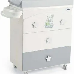 Cam Stellekommode Cassettiera, Hvit/Grå