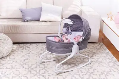 Tiny Love 3-i-1 Rocker Napper Vippestol, Grå/Hvit 2 Tiny Love 3-i-1 Rocker Napper Vippestol, Grå/Hvit - Bilde 2