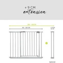 Hauck Stop N Safe Spennegrind Inkl. 21 Cm Forlengning, Sølv -jollyroom Salgsbutikk 597330 1538 4f