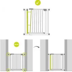 Hauck Woodlock 2 Spenngrind Inkl. 9 Cm Forlengere, Sølv -jollyroom Salgsbutikk 597392 4a