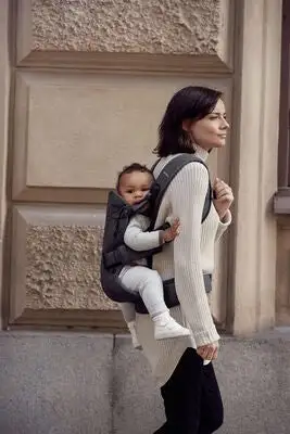 BabyBjörn One Bæresele Cotton Mix, Denim/Mørkegrå 3 BabyBjörn One Bæresele Cotton Mix, Denim/Mørkegrå - Bilde 3