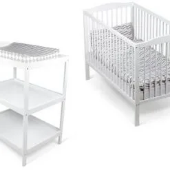 JLY Pakke Sprinkelseng Dream Basic & Stellebord Dream Basic, Hvit