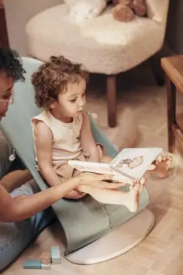 BabyBjörn Balance Soft Vippestol Bomull/Jersey, Grön/Grå 9 BabyBjörn Balance Soft Vippestol Bomull/Jersey, Grön/Grå - Bilde 9