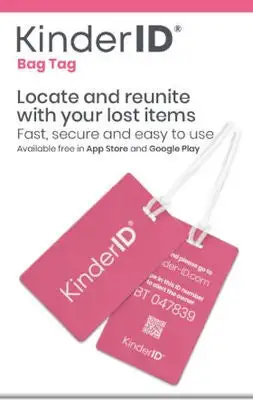 KinderID Vesketagg, Pink 1 KinderID Vesketagg, Pink