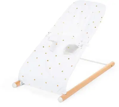 Childhome Evolux Trekk Babysitter Jersey Gold Dots, Ecru 2 Childhome Evolux Trekk Babysitter Jersey Gold Dots, Ecru - Bilde 2