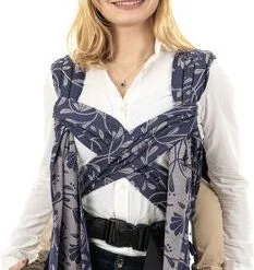 Fidella FlyClick Plus Halfbuckle Bæresele, Floral Touch/Eclipse Blue