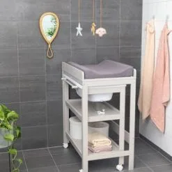 JLY Dream Stellebord Med Uttrekkbar Badebalje, Warm Grey 16 JLY Dream Stellebord Med Uttrekkbar Badebalje, Warm Grey -jollyroom Salgsbutikk JLY KM418 WARMGREY 2202 3b