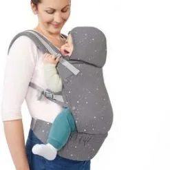 Kinderkraft Bæresele Huggy Stars -jollyroom Salgsbutikk KKNHUGGGRY0000 3420 3a