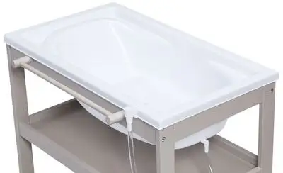 JLY Dream Stellebord Med Uttrekkbar Badebalje, Warm Grey 11 JLY Dream Stellebord Med Uttrekkbar Badebalje, Warm Grey - Bilde 11