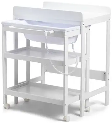 JLY Dream Stellebord Med Uttrekkbar Badebalje, Hvit 1 JLY Dream Stellebord Med Uttrekkbar Badebalje, Hvit