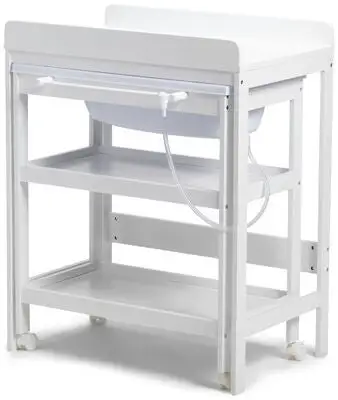 JLY Dream Stellebord Med Uttrekkbar Badebalje, Hvit 2 JLY Dream Stellebord Med Uttrekkbar Badebalje, Hvit - Bilde 2