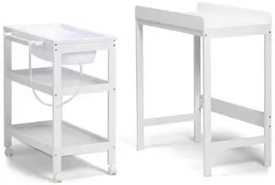 JLY Dream Stellebord Med Uttrekkbar Badebalje, Hvit 7 JLY Dream Stellebord Med Uttrekkbar Badebalje, Hvit - Bilde 7