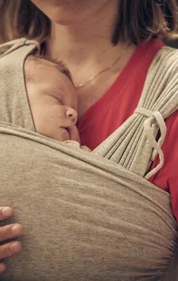 Najell Wrap Bæresjal, Melange Grey 3 Najell Wrap Bæresjal, Melange Grey - Bilde 3